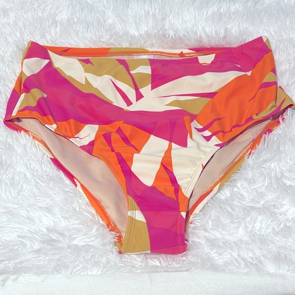 🆕 🩱 Kona Sol Multi Geometric Pattern Swim Bottom - NWT - 14/16 full coverage - Picture 2 of 6